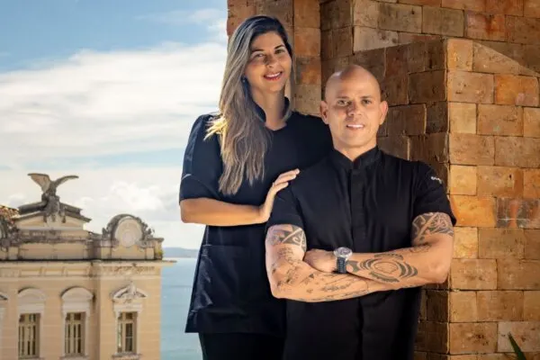 Baio recebe Fabrício Lemos e Lisiane Arouca, do Origem (BA)